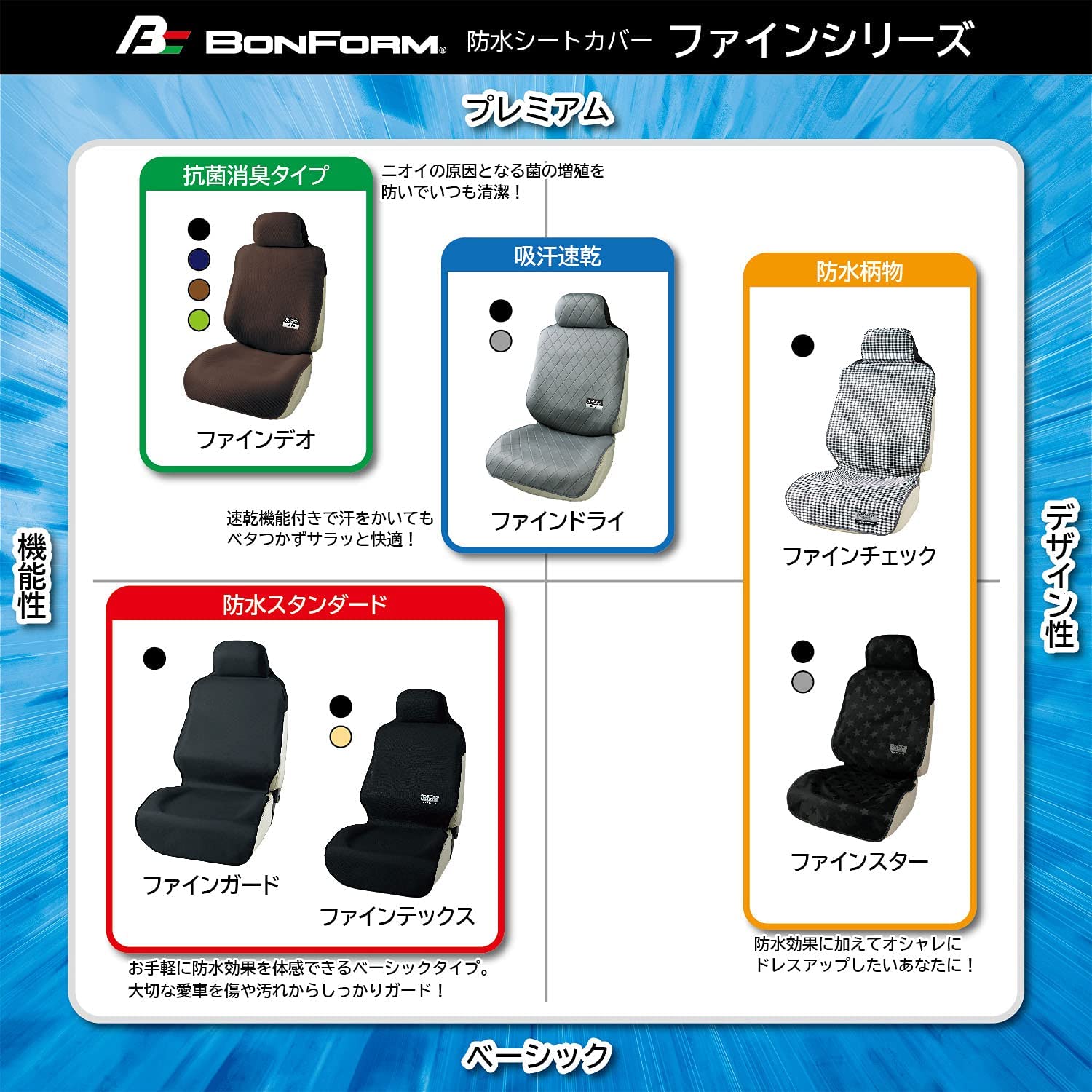 Amazon.co.jp: ボンフォーム(BONFORM) シートカバー ファインテックス